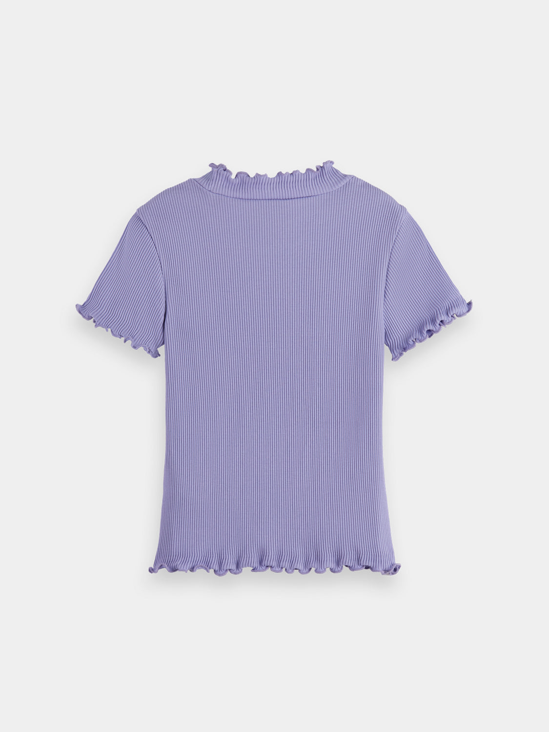 Kids' short-sleeved mock neck tee by Scotch & Soda, featuring a comfortable fit and stylish design in vibrant colors.