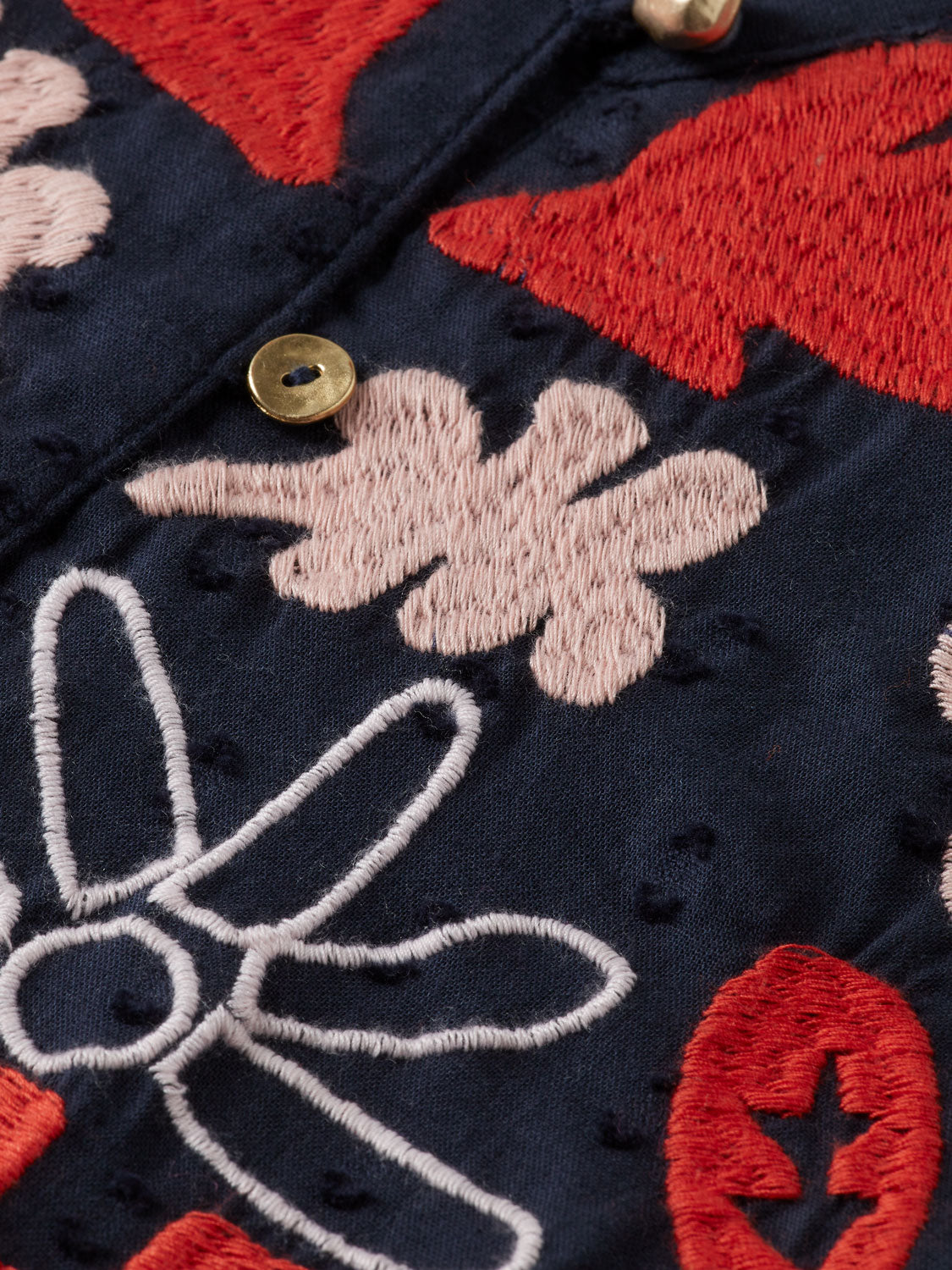 Kids embroidered dress by Scotch & Soda featuring colorful floral embroidery and a lightweight, breezy design.