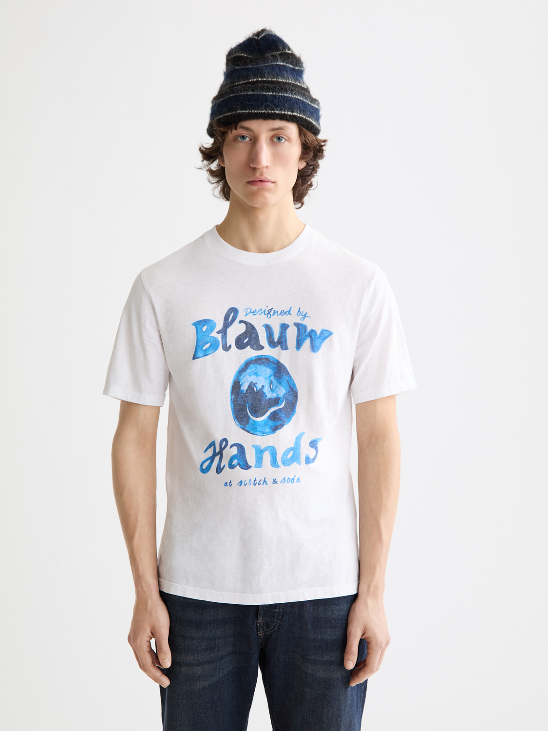 Scotch & Soda short sleeve artwork t-shirt featuring a vibrant printed design on soft cotton fabric.