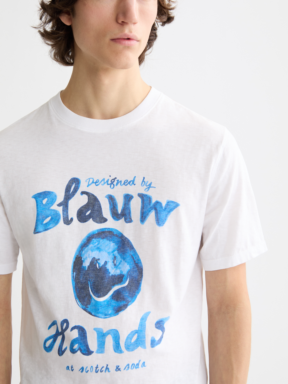 Scotch & Soda short sleeve artwork t-shirt featuring a colorful graphic design on soft cotton fabric.