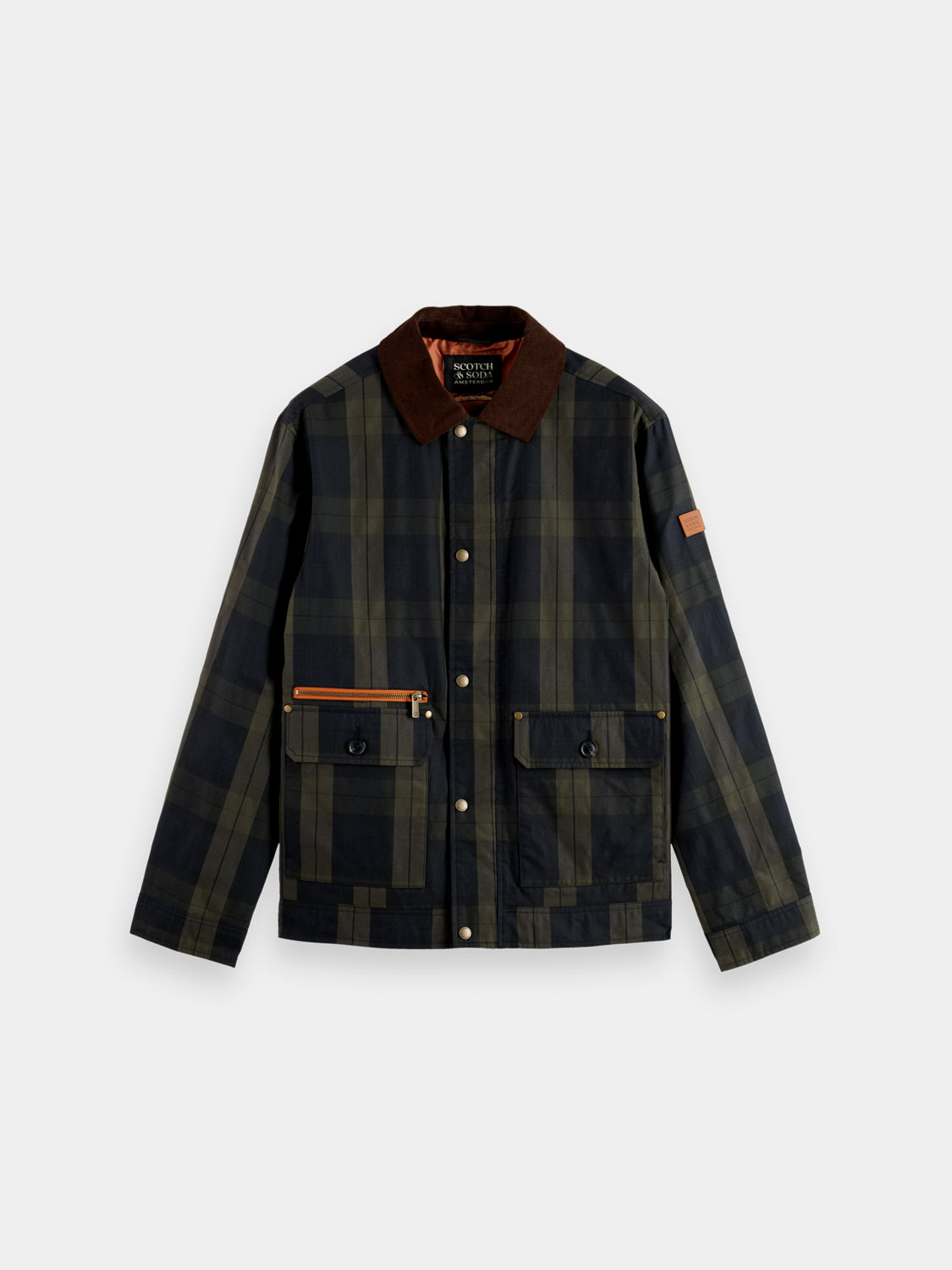 Wax cotton jacket from Scotch & Soda, stylish outdoor jacket with a rugged, durable finish and classic design.