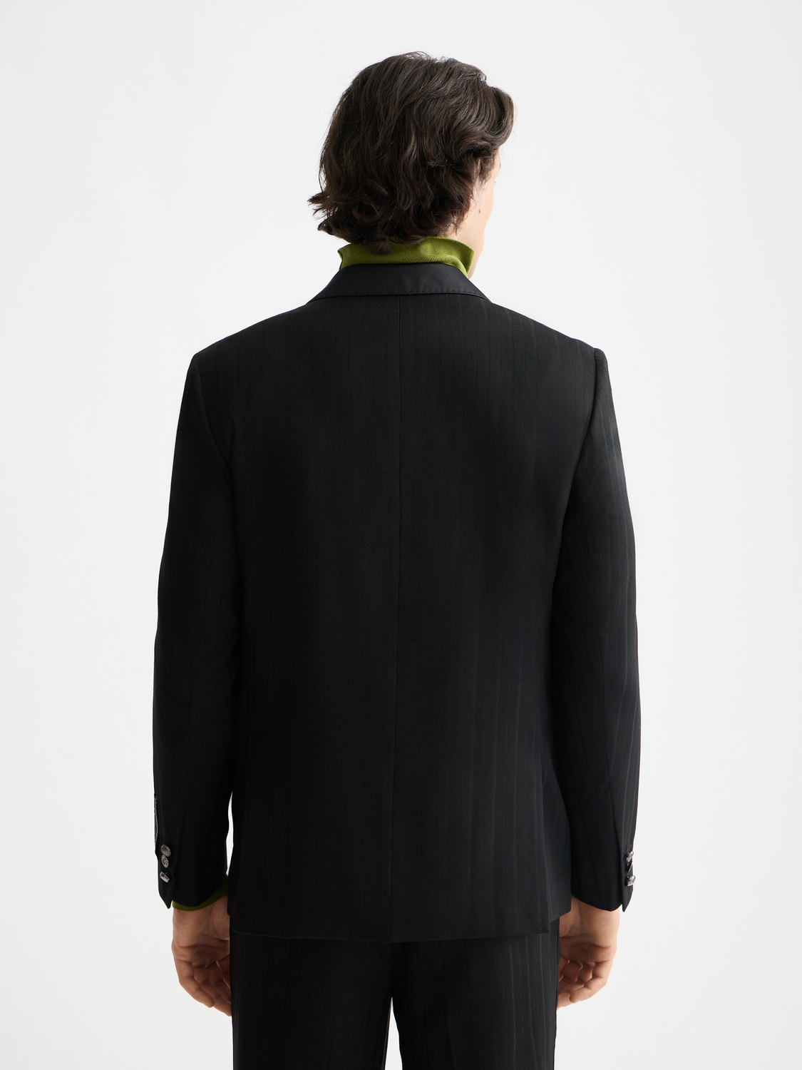 SCOTCH & SODA double-breasted blazer shown from the back, featuring classic design with structured shoulders and tailored fit.