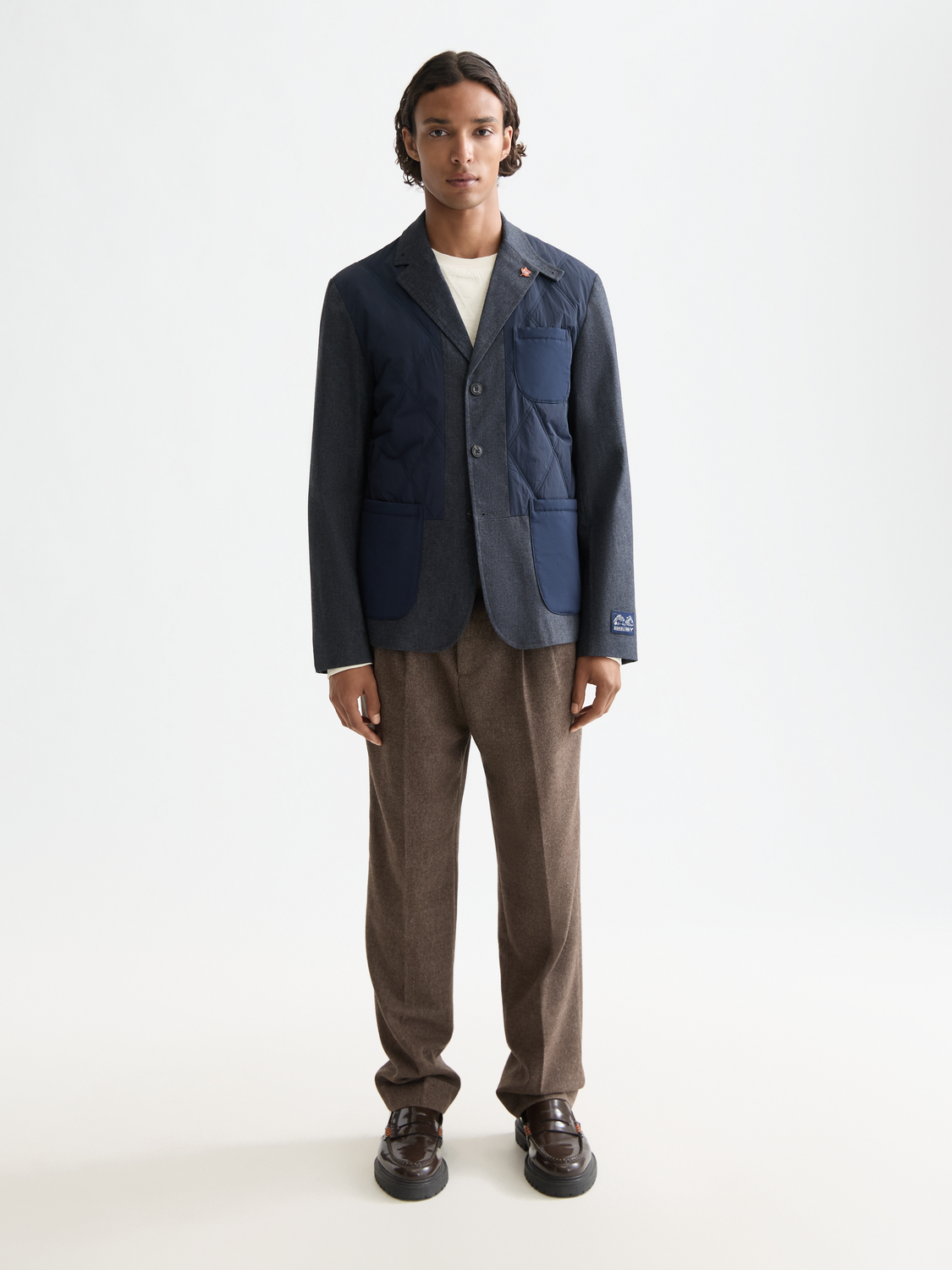 Colorblock padded blazer by Scotch & Soda, featuring a stylish multicolor design and tailored fit, ideal for a trendy layered look.