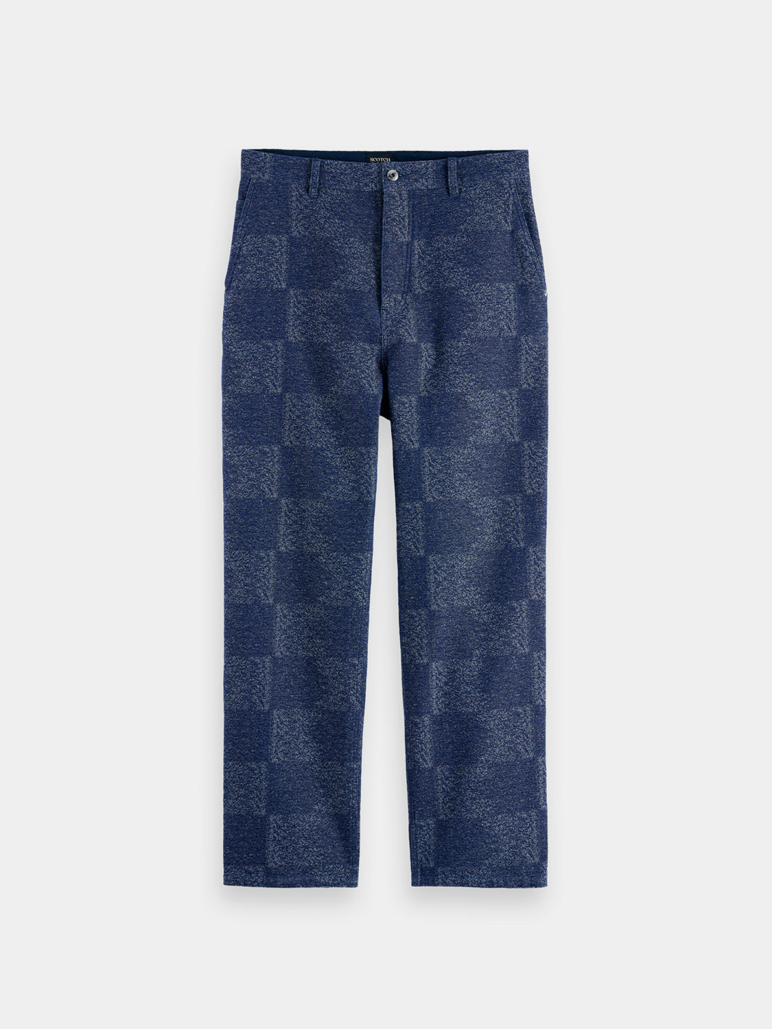 Scotch & Soda pitch loose fit chinos pants in neutral color, displayed flat with waistband and pockets visible.
