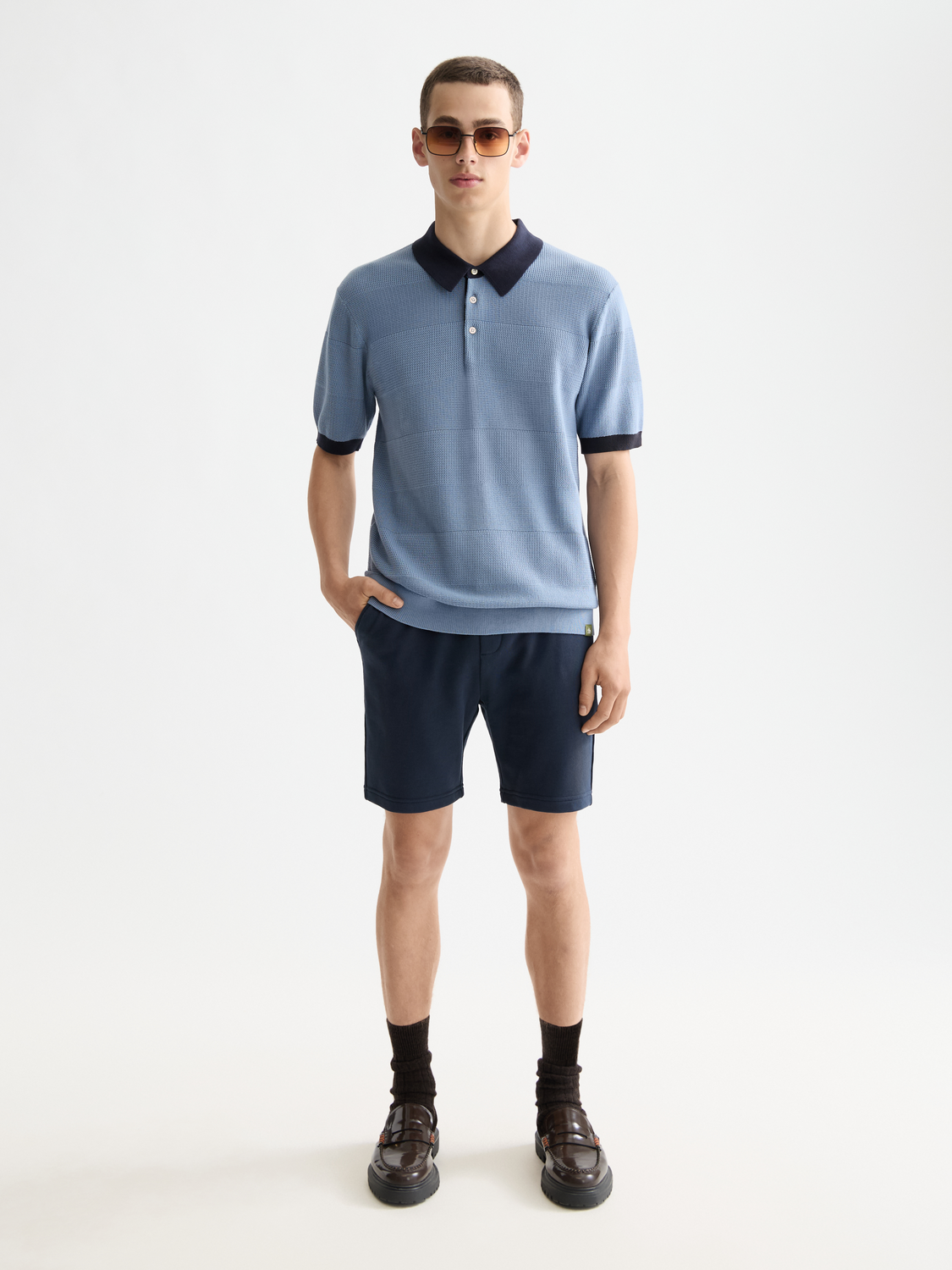 SCOTCH & SODA logo badge sweatshorts with elastic waistband and casual fit, made from soft fabric for comfortable everyday wear.