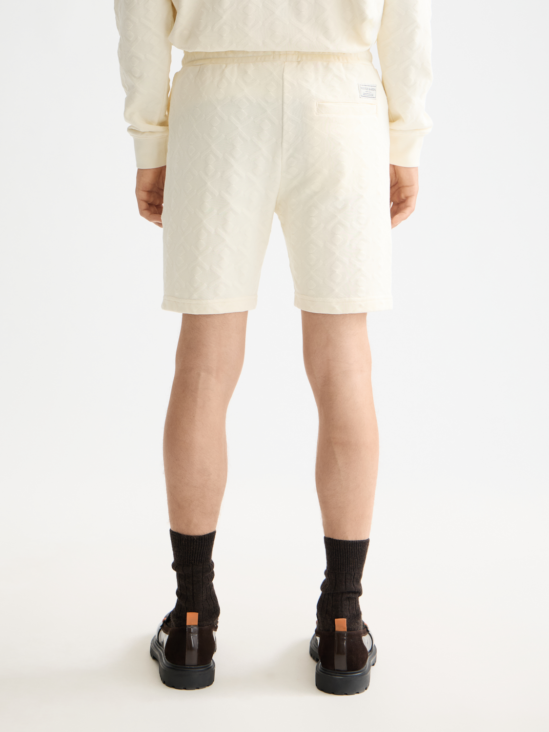 Jacquard terry sweatshorts - Scotch & Soda NZ