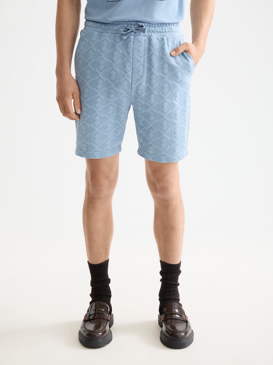 Jacquard terry sweatshorts - Scotch & Soda NZ