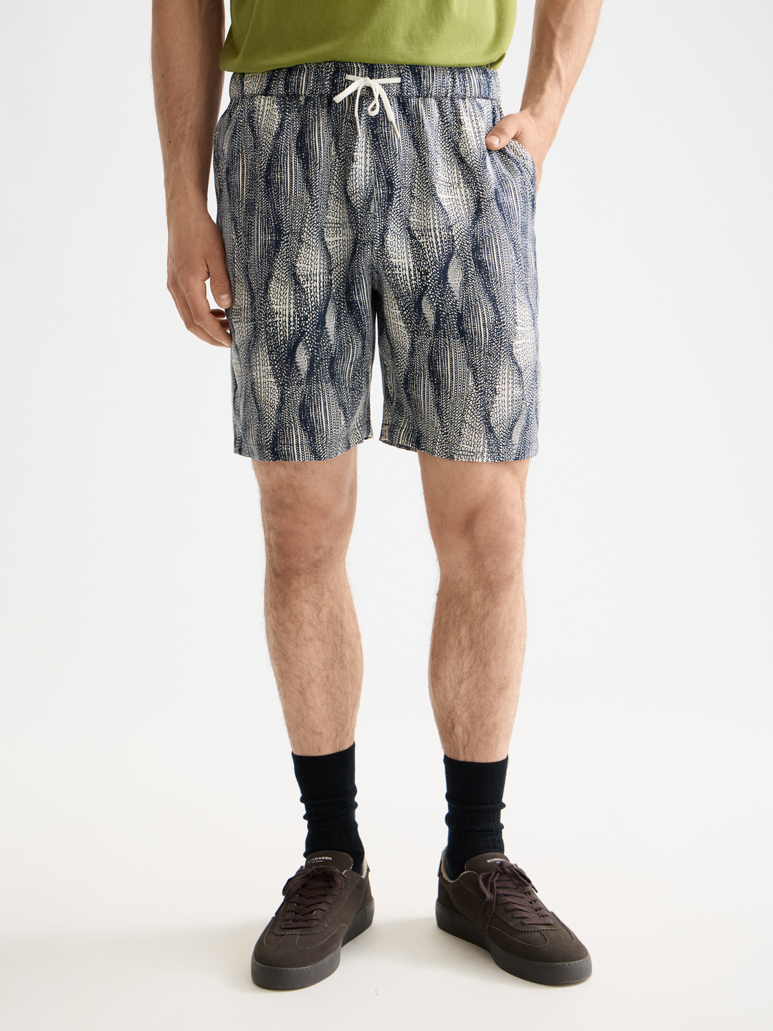 Fave printed shorts by Scotch & Soda featuring colorful floral and abstract patterns, casual fit, and lightweight fabric.