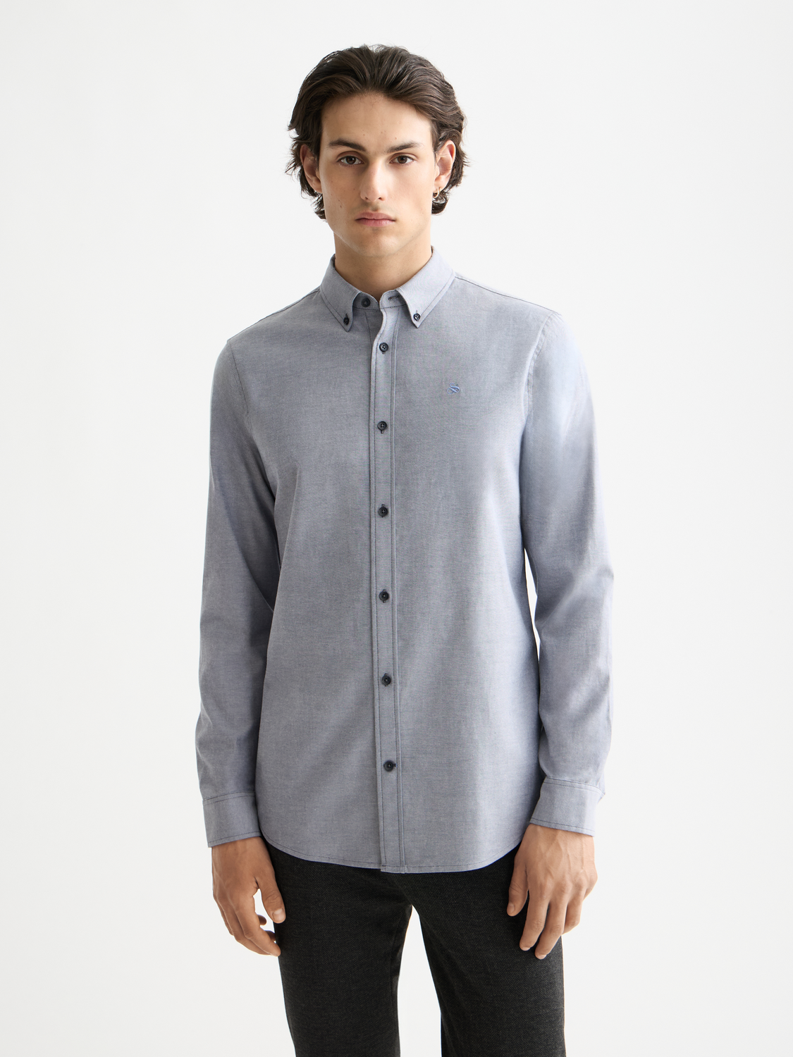 Long sleeve Oxford shirt by Scotch & Soda, featuring classic collar and button front in a stylish, casual design.