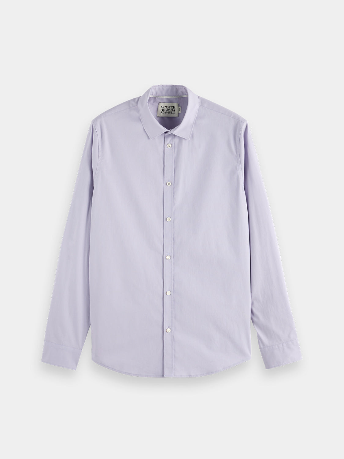 Long-sleeve Scotch & Soda poplin shirt in a classic design, featuring a button-up front and collar.