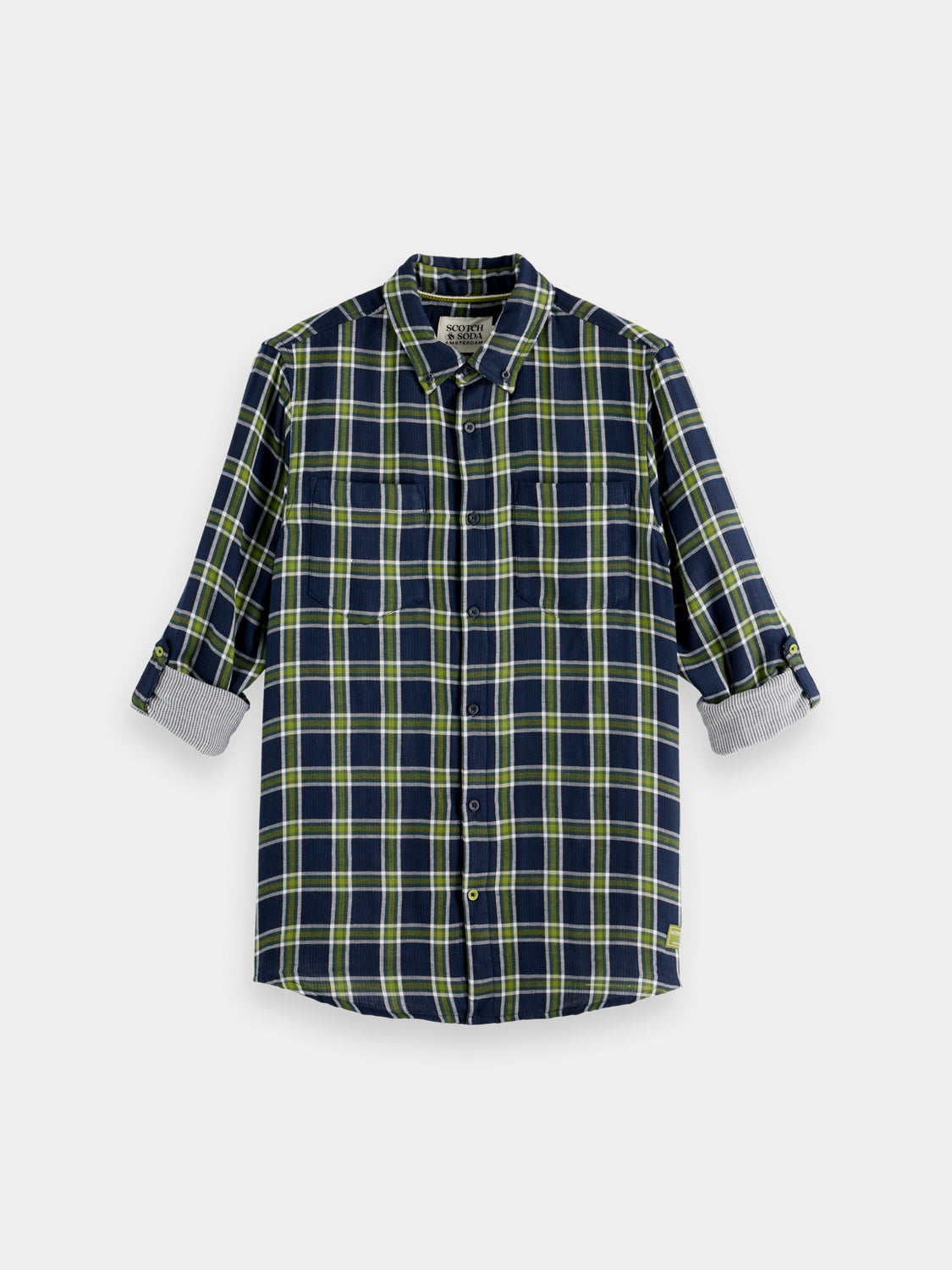 Double face check shirt - Scotch & Soda NZ
