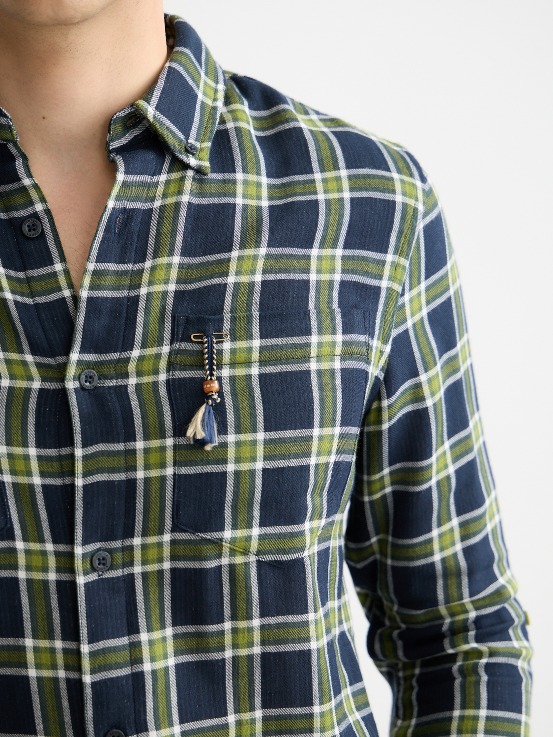 Double face check shirt - Scotch & Soda NZ