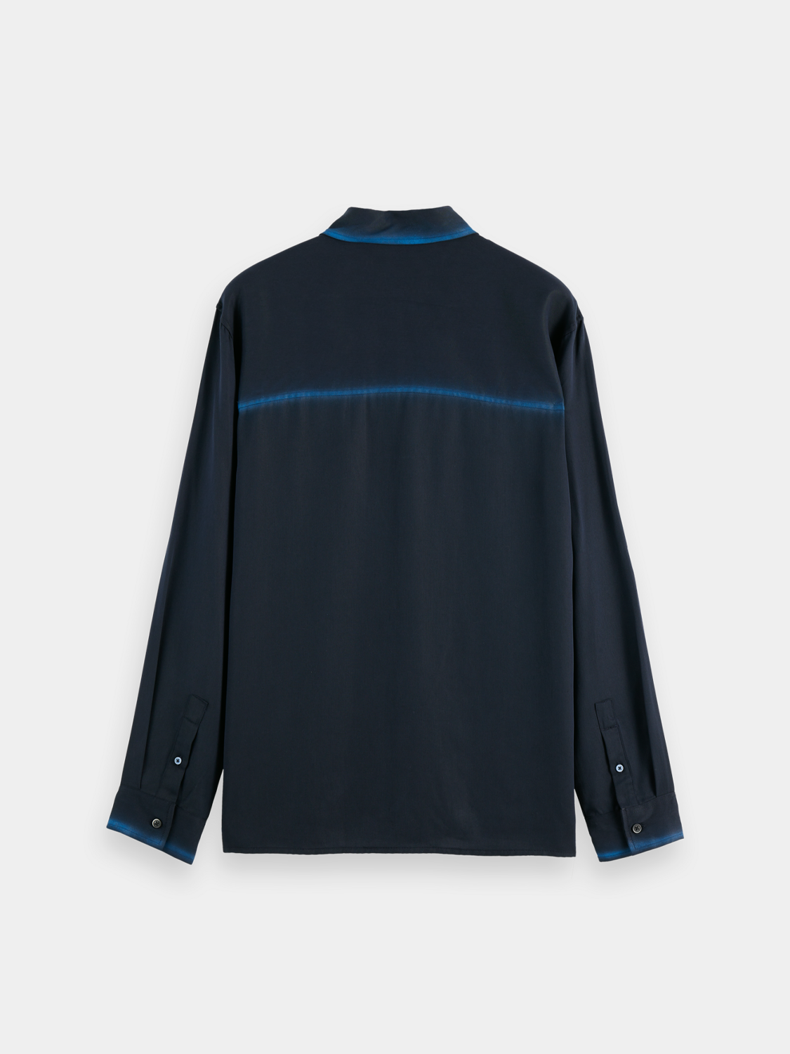 Relaxed-fit Scotch & Soda long sleeve shirt in dark fabric, casual style with a classic collar and button front.