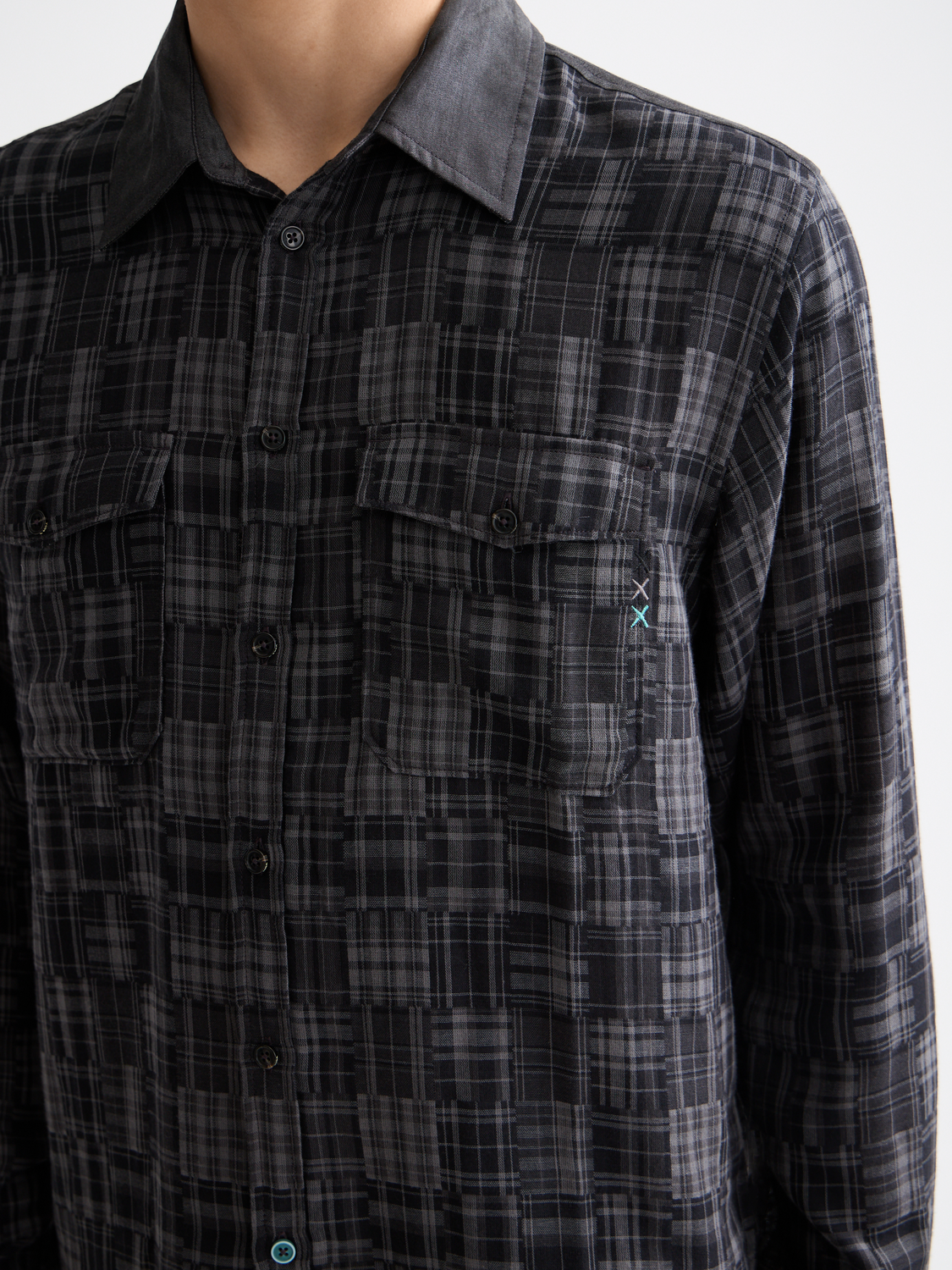 Patchwork flannel shirt - Scotch & Soda NZ