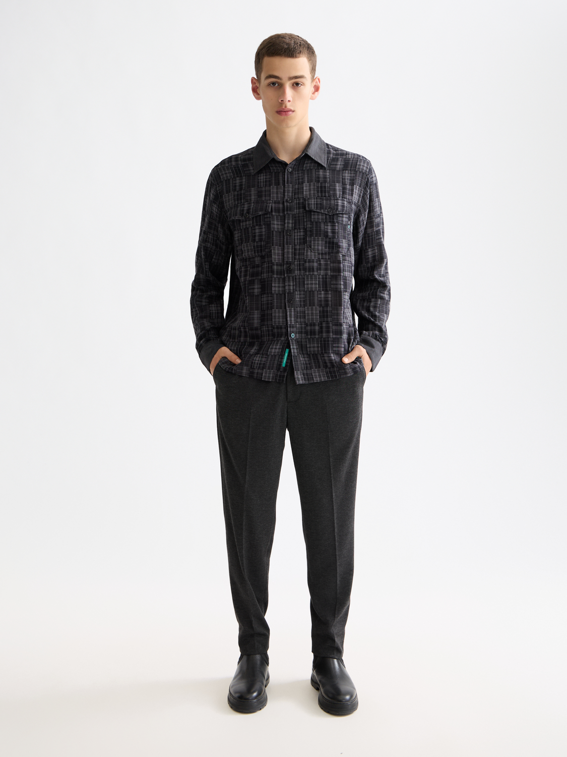 Patchwork flannel shirt - Scotch & Soda NZ