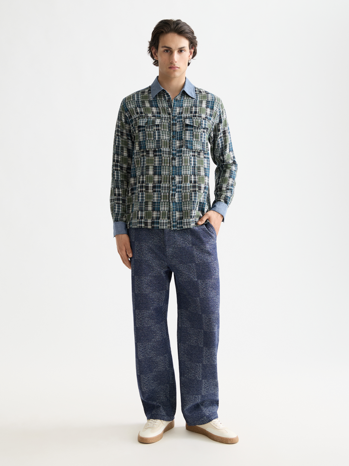 Patchwork flannel shirt - Scotch & Soda NZ