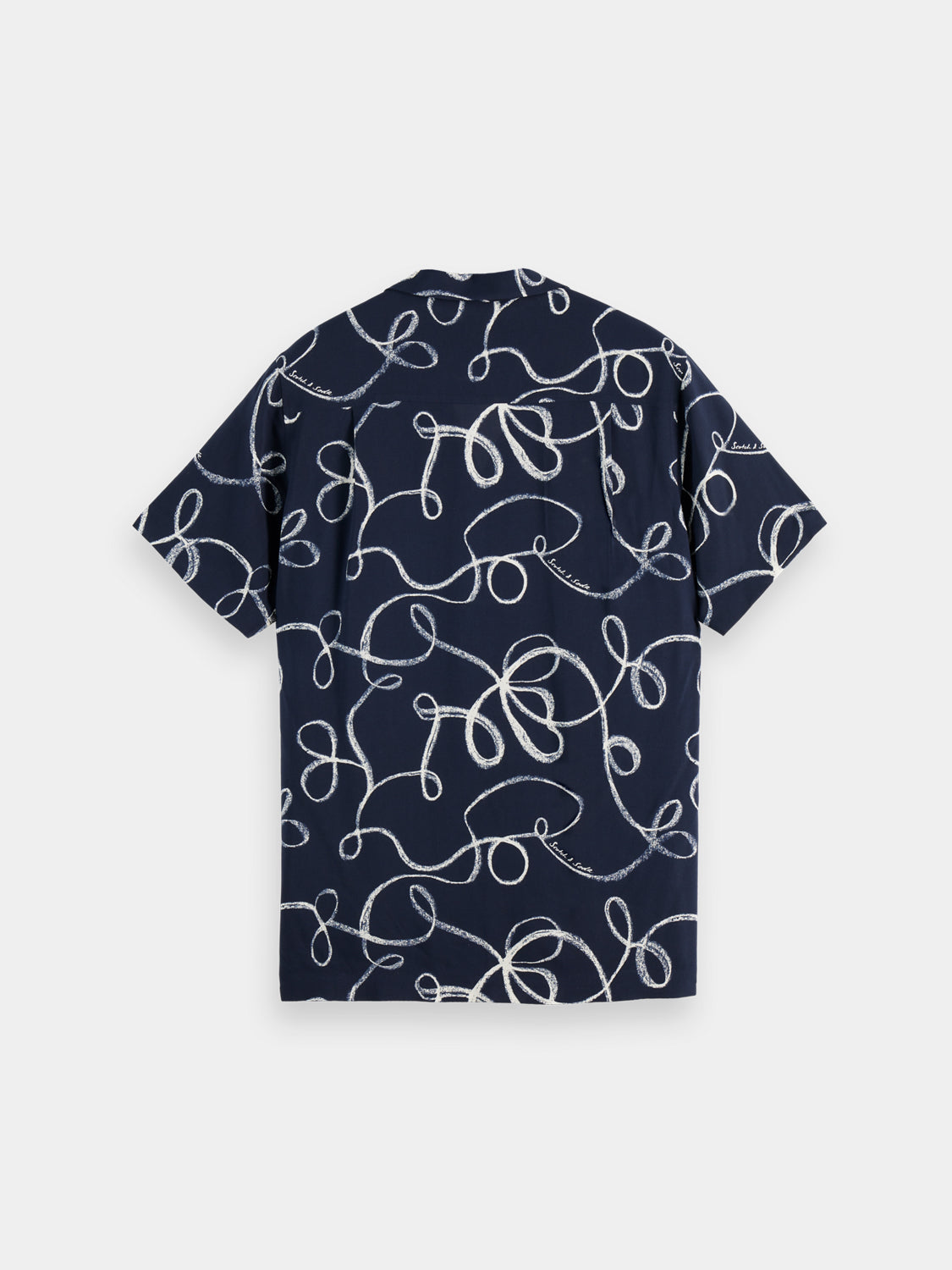 Printed short-sleeved shirt by Scotch & Soda with vibrant patterns, casual fit, suitable for warm weather wear.