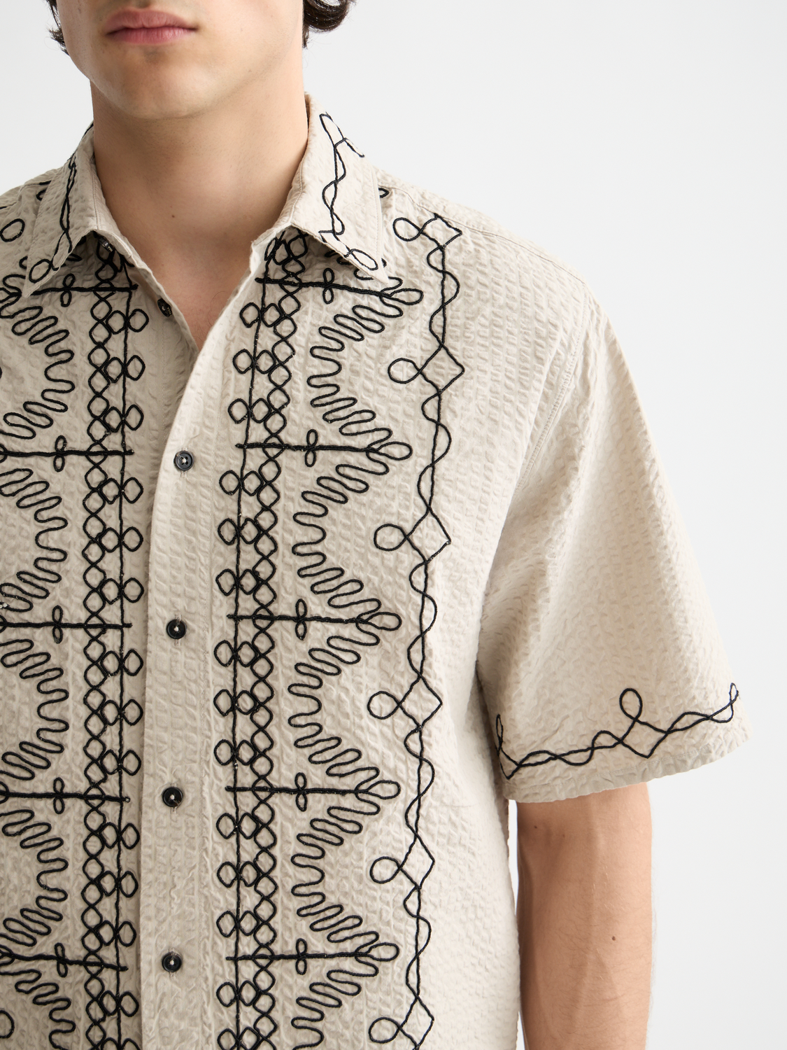 Embroidered short sleeved shirt - Scotch & Soda NZ
