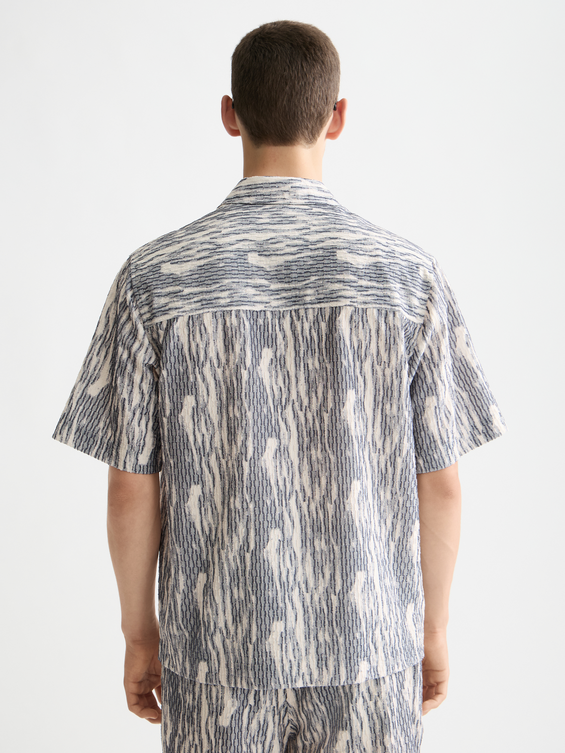 Jacquard short sleeved shirt - Scotch & Soda NZ
