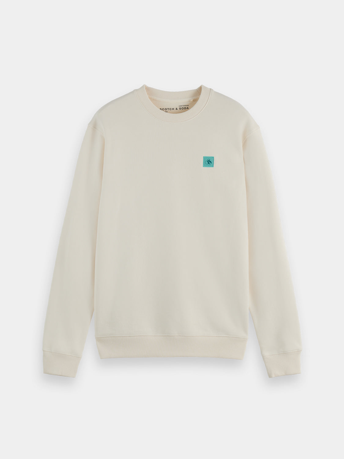 Scotch & Soda logo sweatshirt featuring a casual fit with a printed front design, soft fabric, and ribbed cuffs and hem.