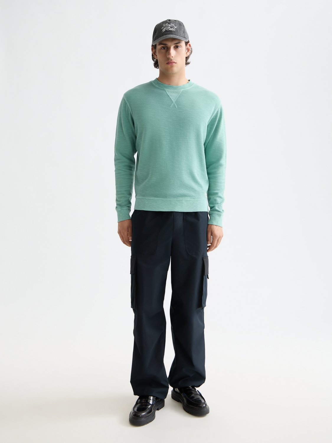 Garment-dyed sweatshirt from Scotch & Soda in a comfortable, casual style with a soft, dyed fabric finish.
