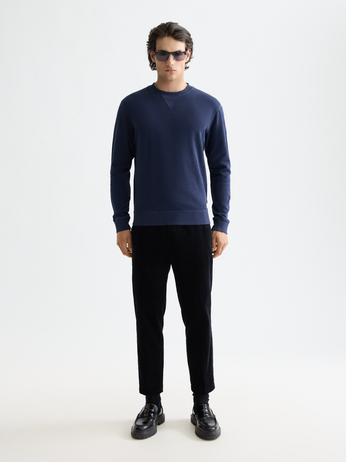 Garment-dyed sweatshirt from Scotch & Soda, showcasing a casual, comfortable fit in soft fabric with a crew neckline.