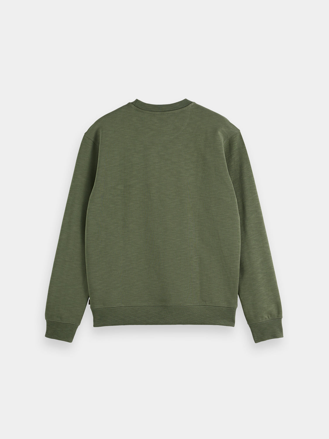 Black Scotch & Soda chest logo sweatshirt with a front graphic and comfortable fit, ideal for casual wear.