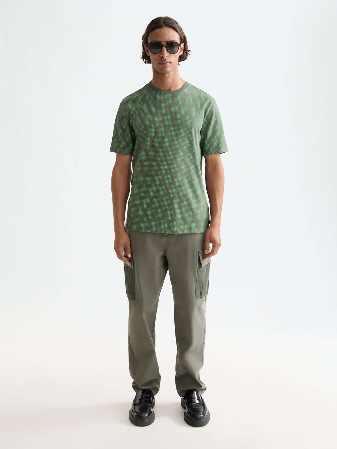 Printed Scotch & Soda short-sleeve T-shirt with vibrant graphic design, casual fit, and classic crew neckline.
