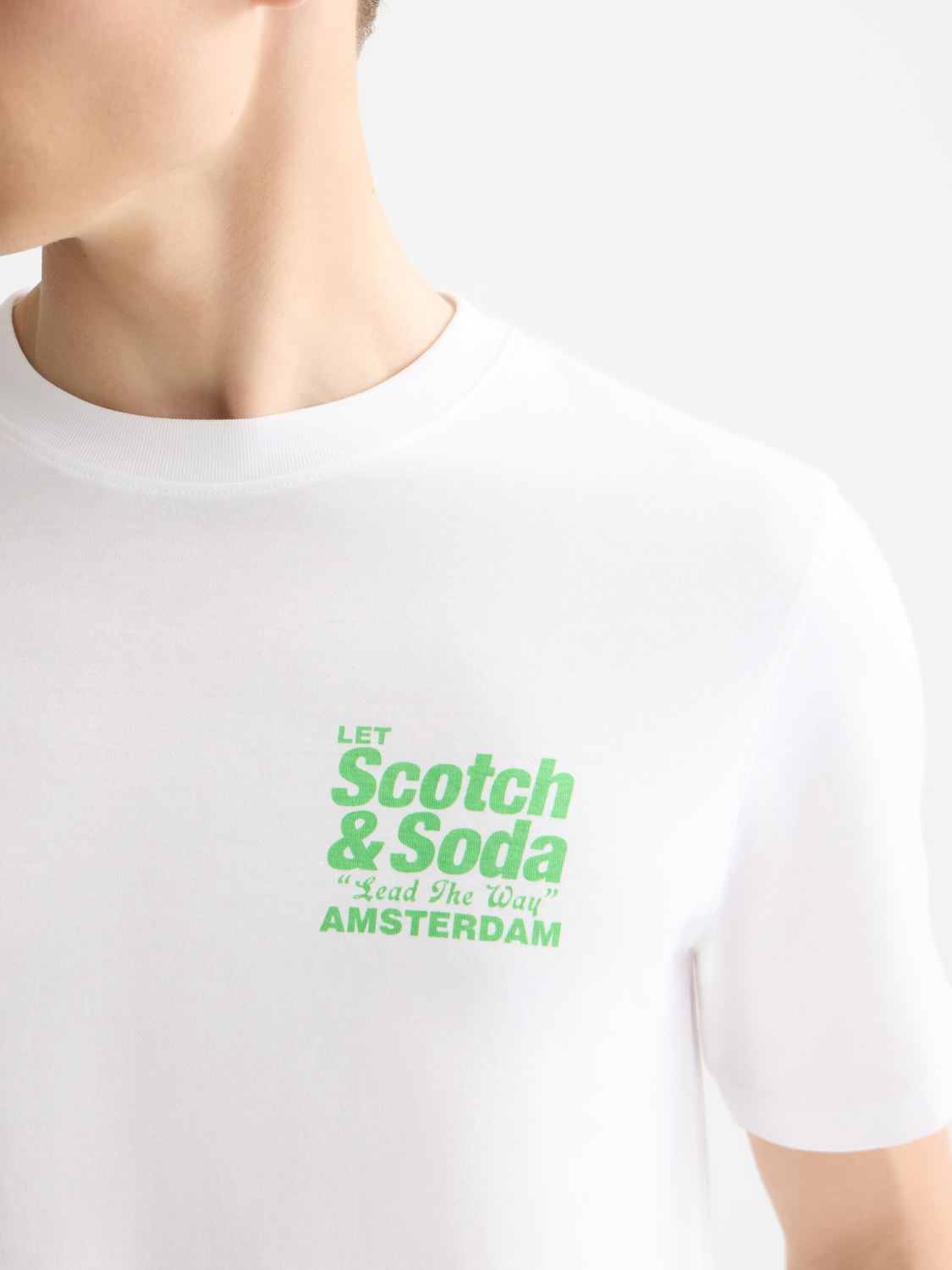 Short sleeve Scotch & Soda artwork t-shirt featuring a colorful graphic design on soft cotton fabric.
