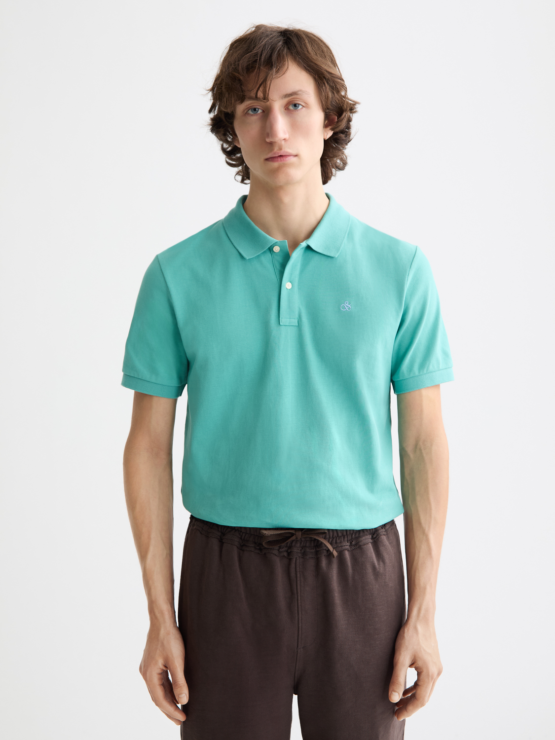 Regular-fit Scotch & Soda polo shirt in a classic design, featuring a collar and short sleeves.