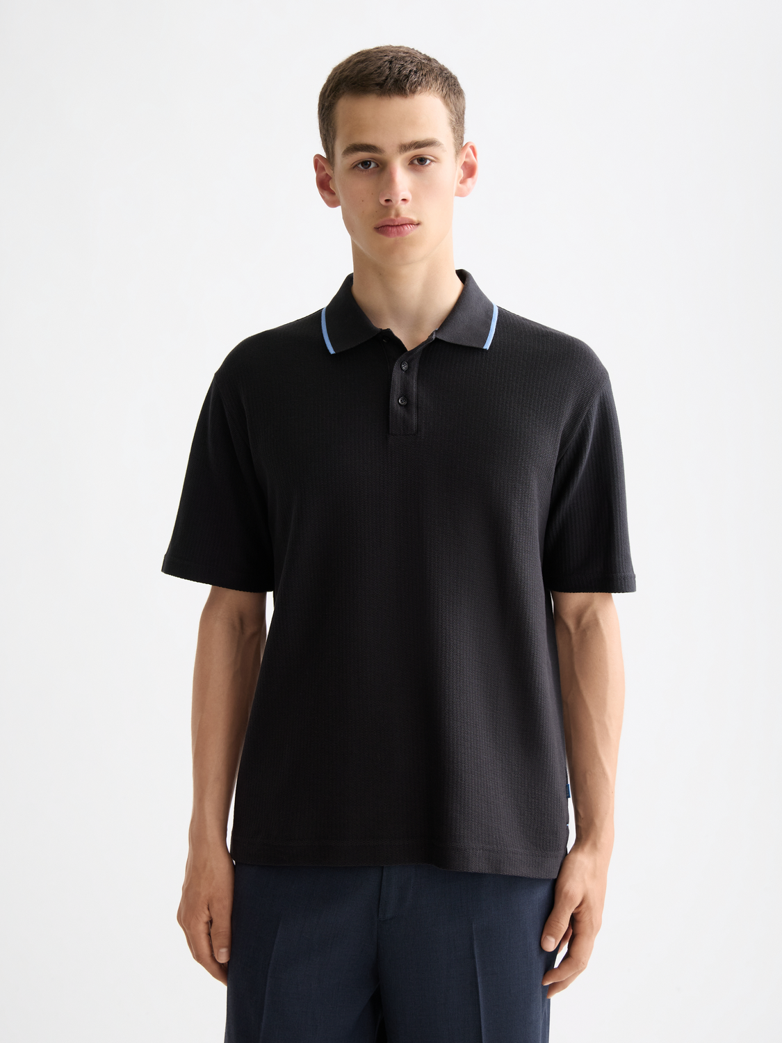 Structured polo shirt by Scotch & Soda, featuring a classic fit and textured fabric in a vibrant color.