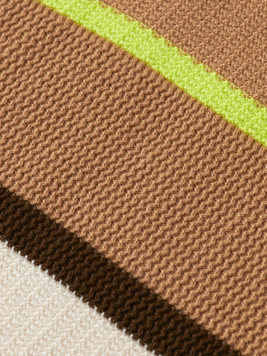 Knitted striped polo shirt by Scotch & Soda, featuring a classic collar and multicolor horizontal stripes.