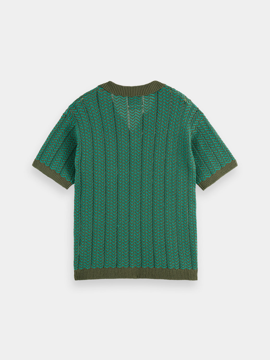 Knitted v-neck polo - Scotch & Soda NZ