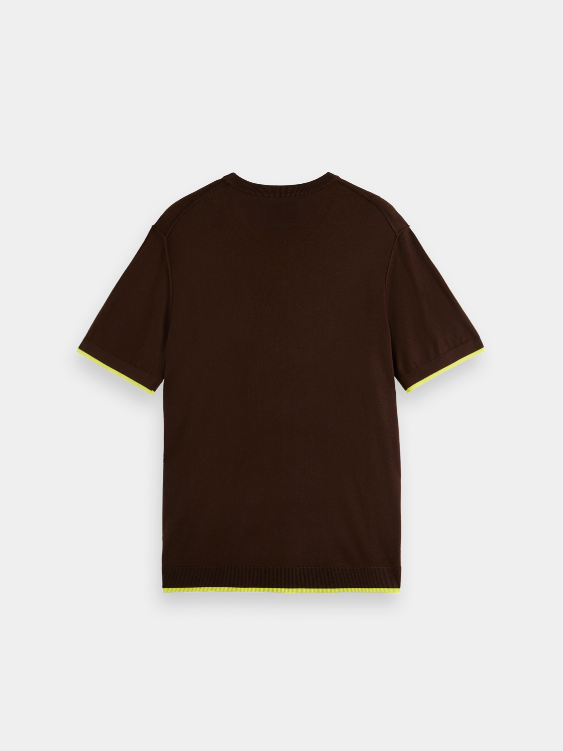 Black Scotch & SODA knitted t-shirt, soft knitwear with a casual fit, featuring a cozy, textured fabric.