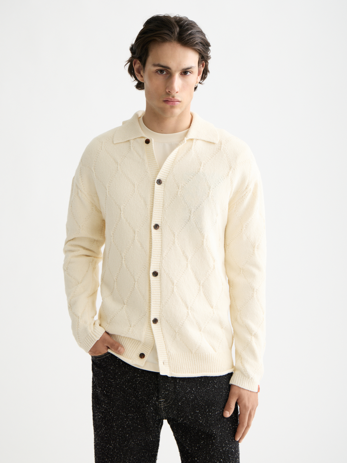 Knitted long sleeved shirt - Scotch & Soda NZ