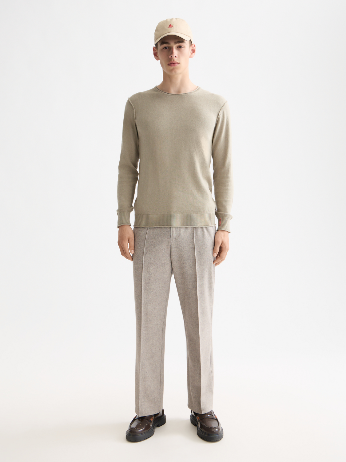 Wool-blend knit pullover from Scotch & Soda, featuring a cozy, textured design in neutral tones.