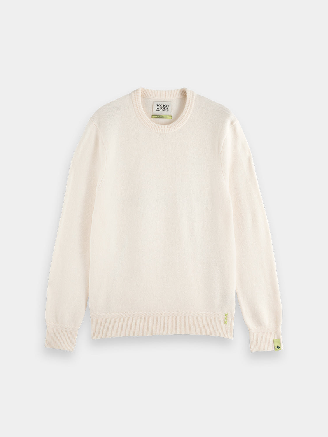 Soft knit pullover from Scotch & Soda, featuring a cozy knitwear design in natural fiber with a relaxed fit.