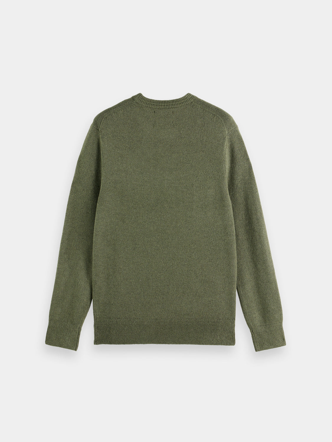 Soft black knit pullover by Scotch & Soda, cozy knitwear with a relaxed fit and textured fabric, suitable for casual wear.