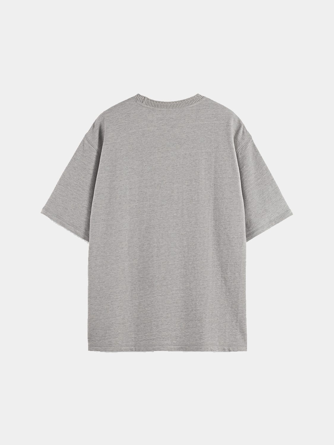 Scotch & Soda label T-shirt, short sleeve casual tee with graphic design, black color, soft cotton fabric.