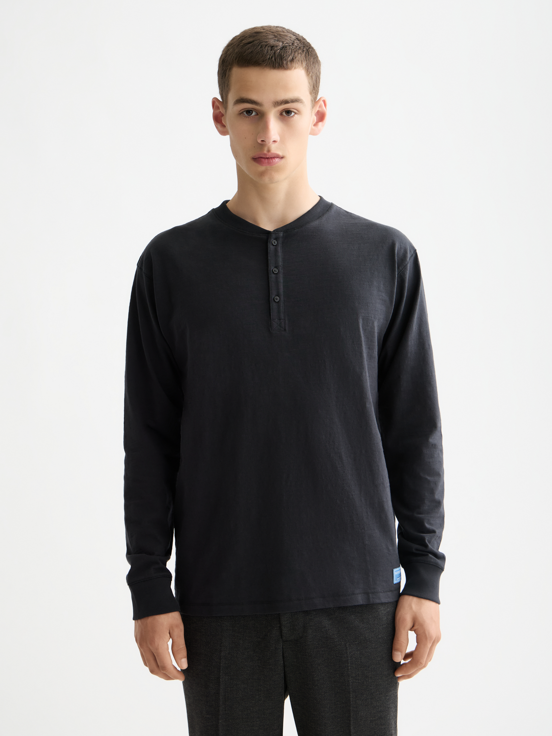 Slub Henley shirt - Scotch & Soda NZ