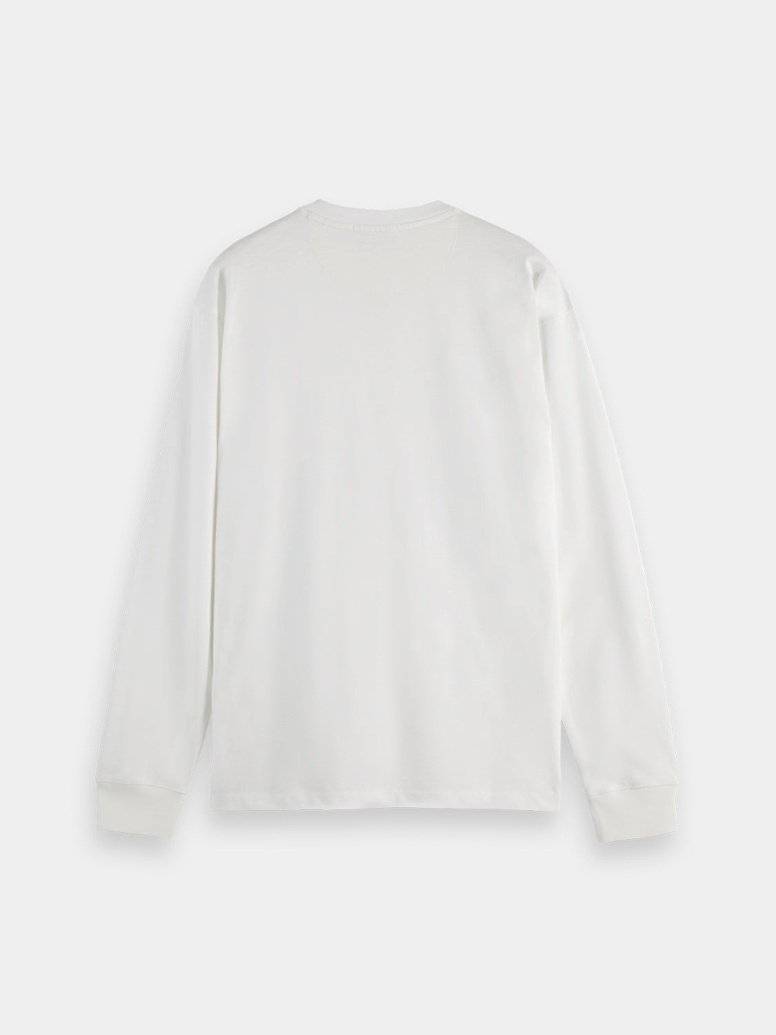 Long sleeve Scotch & SODA Slub Henley t-shirt in dark color, featuring a textured fabric and buttoned neckline.