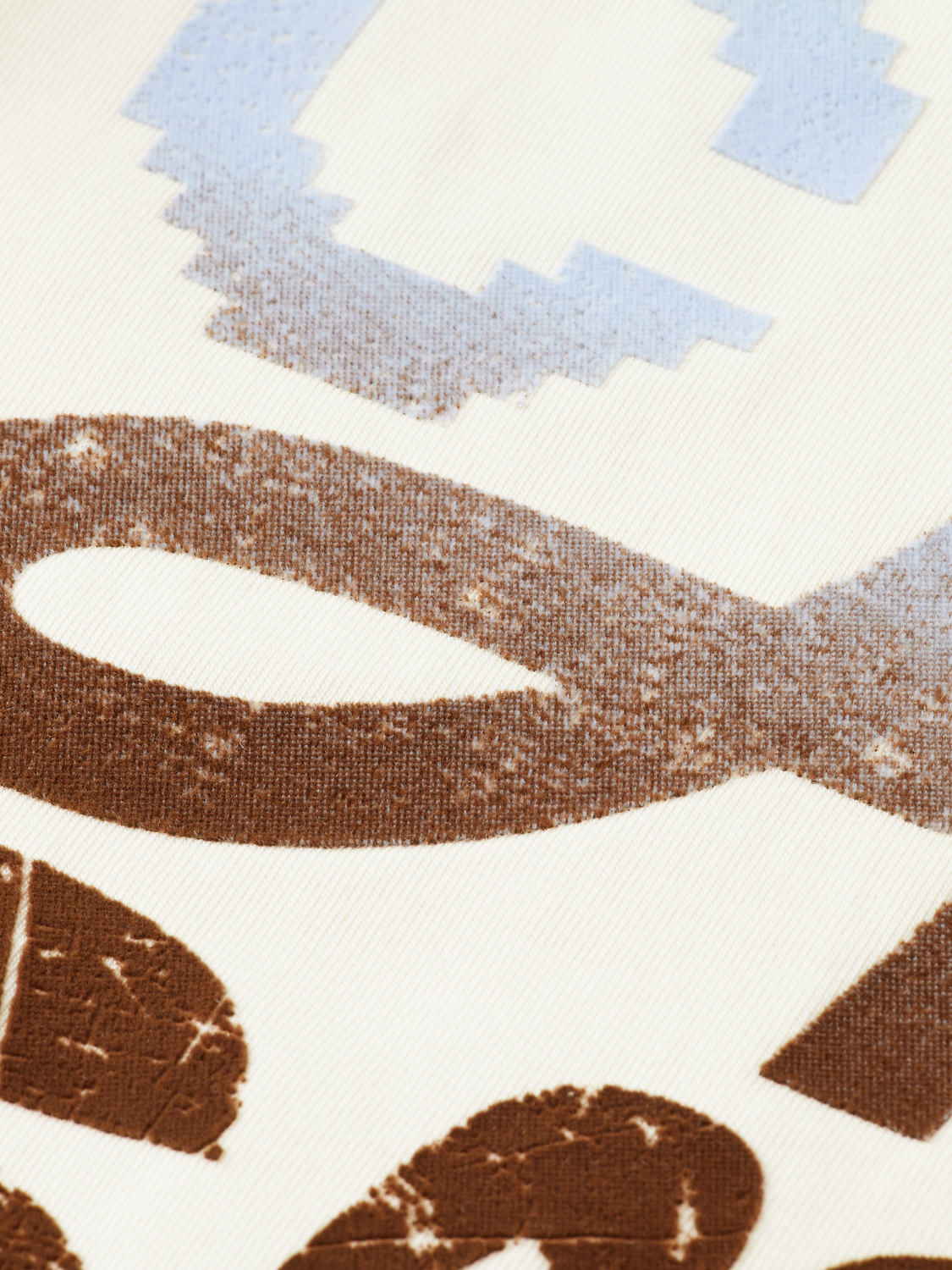 Long-sleeved Scotch & Soda artwork T-shirt with colorful graphic design on the front.