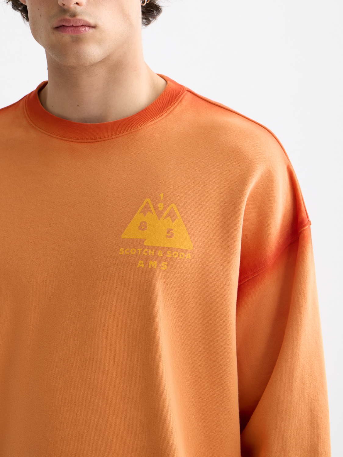 SCOTCH & SODA artwork sweatshirt featuring colorful graphic design and comfortable fabric, displayed on a plain background.