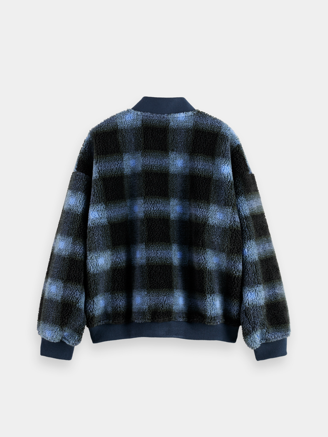 SCOTCH & SODA fleece cardigan, cozy gray sweats with front pockets, soft knit fabric, casual and comfortable for everyday wear.