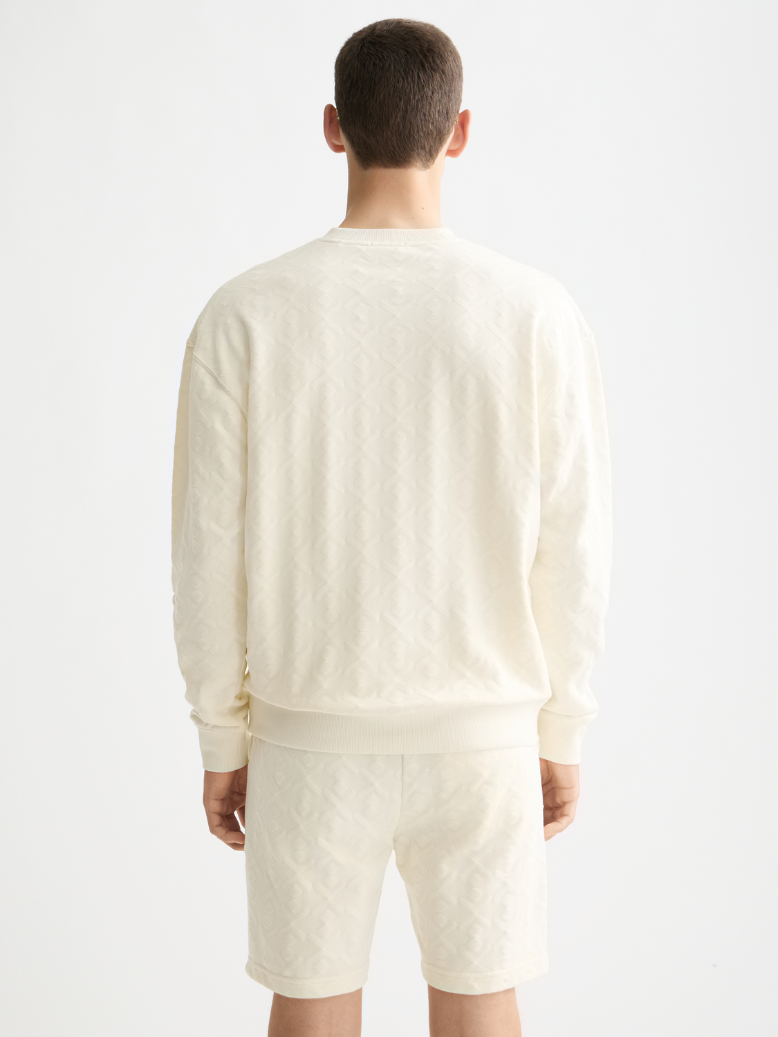 Jacquard terry sweatshirt - Scotch & Soda NZ