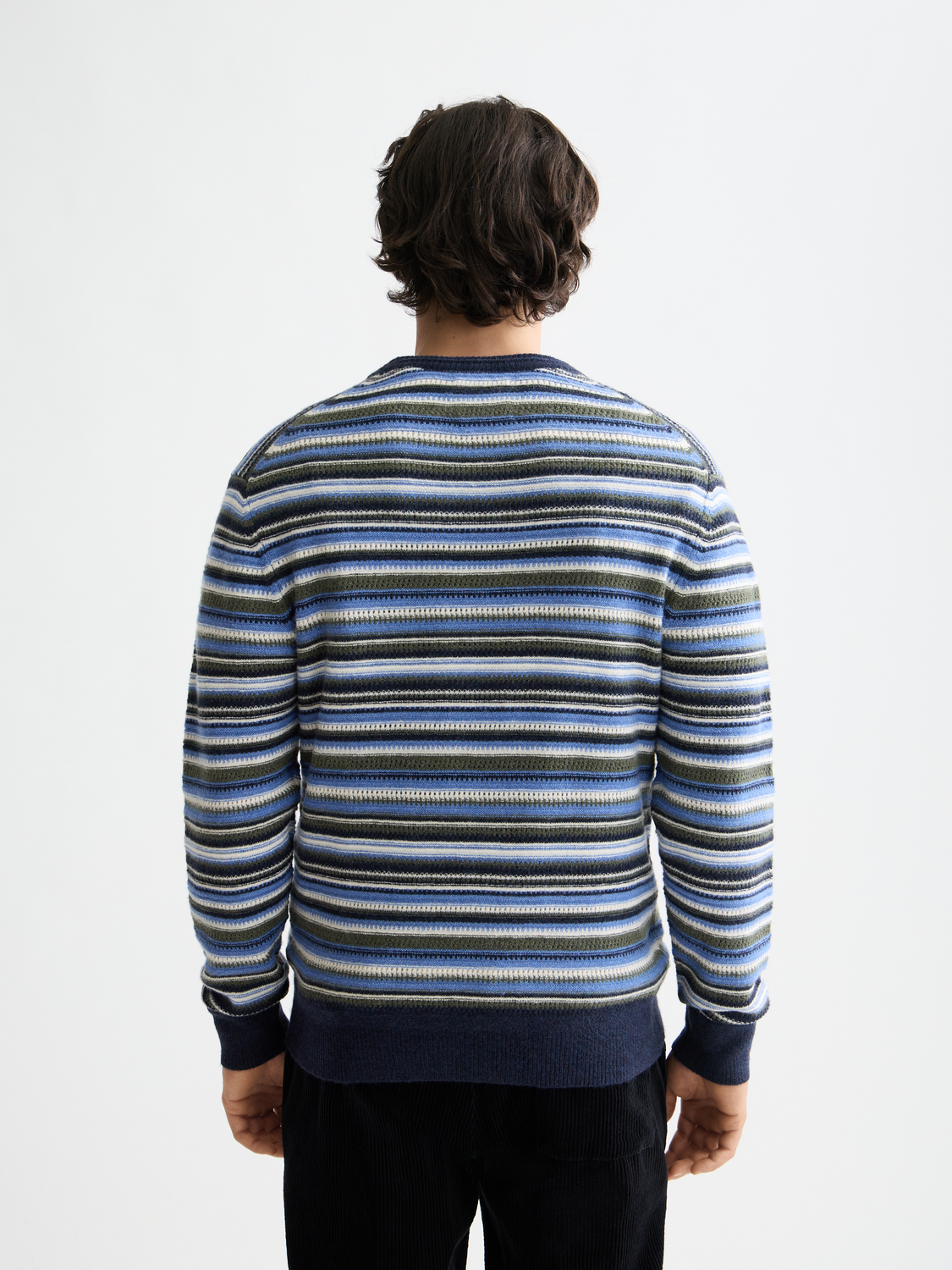Striped knitwear pullover by Scotch & Soda featuring a cozy, casual design with multicolor stripes and a relaxed fit.