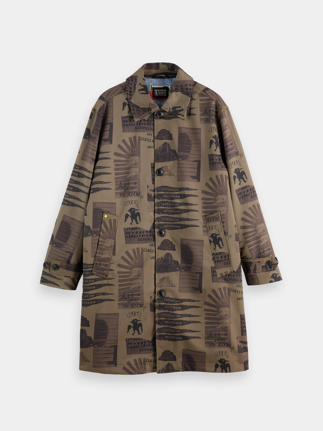 Printed car coat - Scotch & Soda NZ
