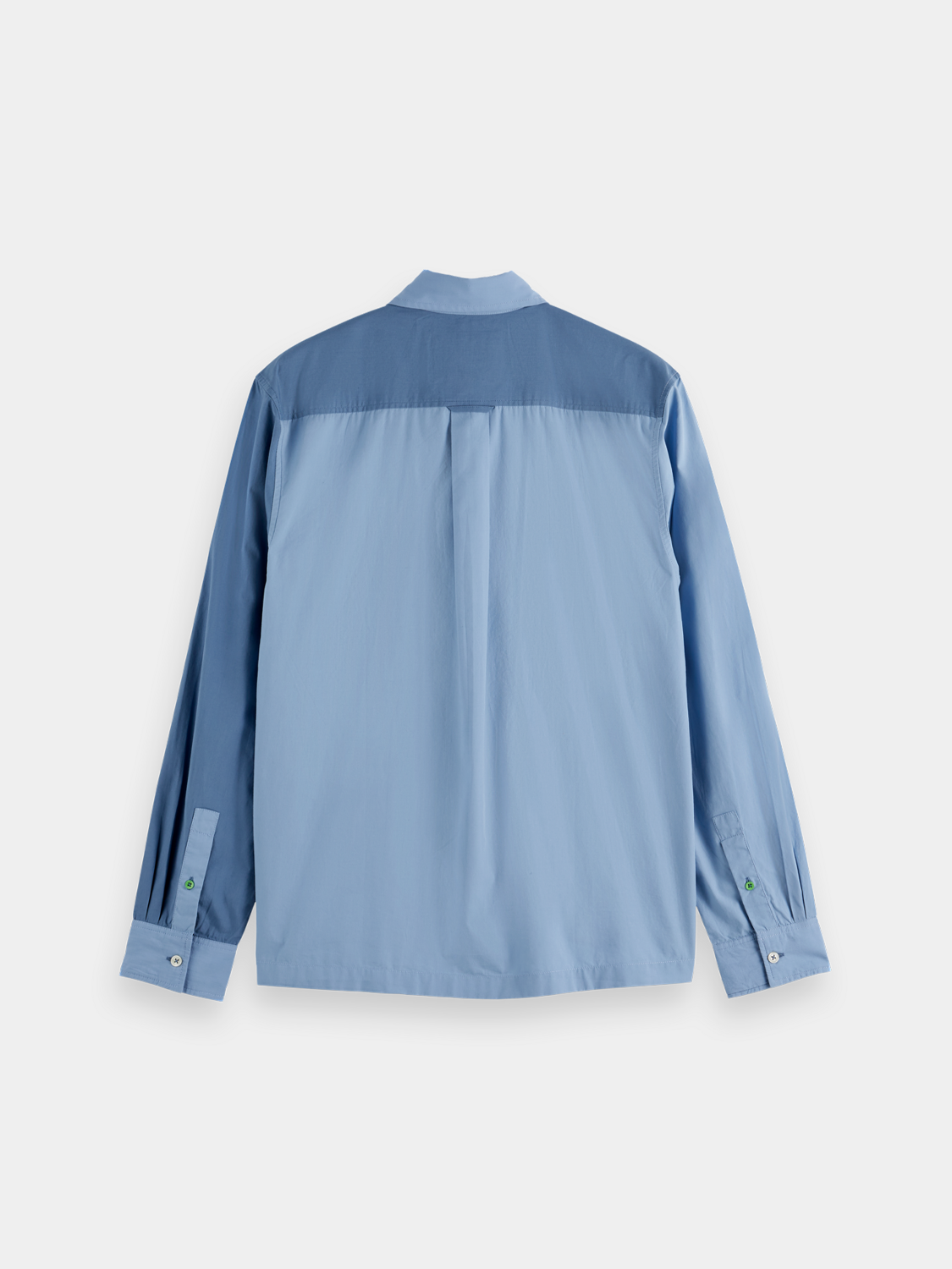 Long-sleeve Scotch & Soda poplin shirt in black, featuring a classic collar and button-front design.