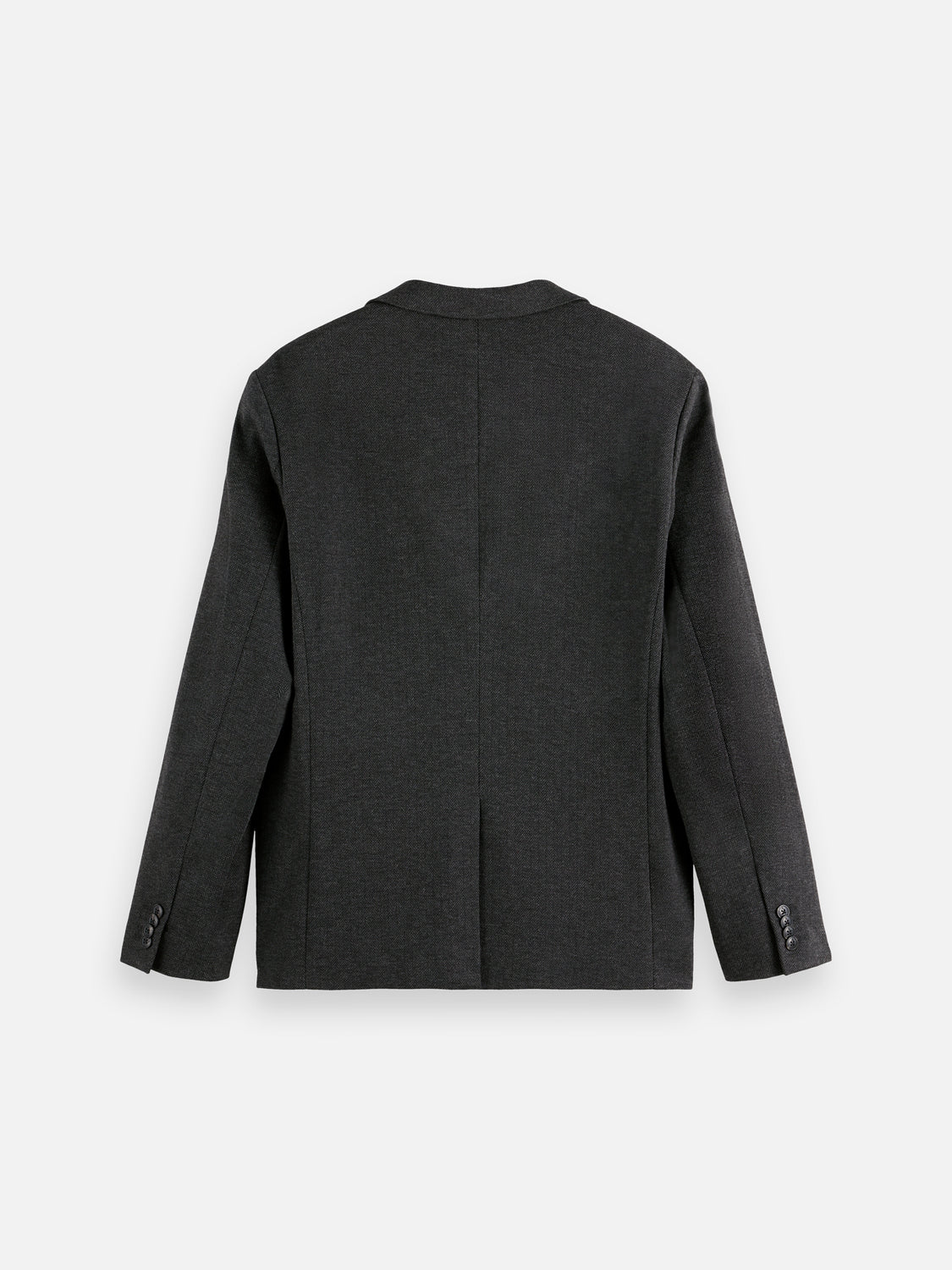 Tailored SCOTCH & SODA jersey blazer in black, featuring a sleek fit and classic lapel design, perfect for smart casual wear.