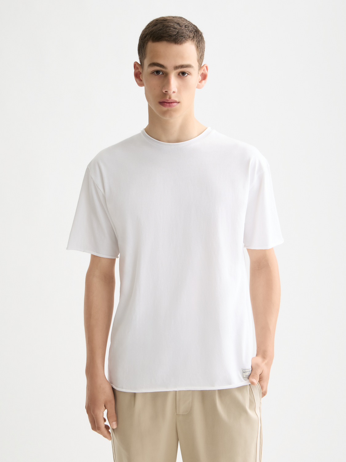 Raw edge t-shirt - Scotch & Soda NZ